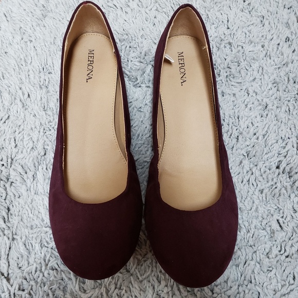 Merona Shoes - Merona 9W Burgundy Flats
